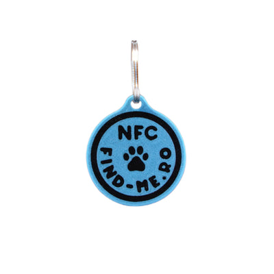 Medalion inteligent NFC Find-Me albastru pentru caini si pisici